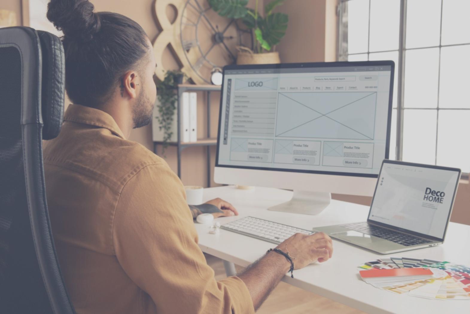 SEO-Analytics Arbeitsumgebung mit Datenvisualisierung